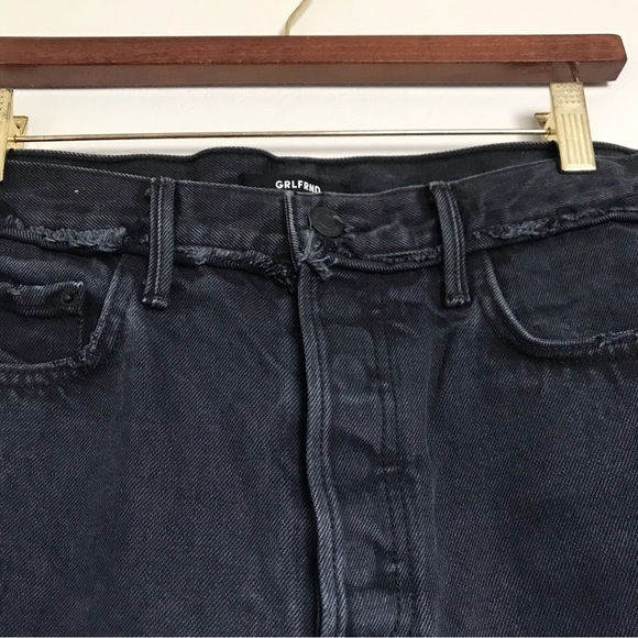 GRLFRND High Rise Chewed Hem Karolina Jeans in Excuse My French Sz 29 Button Fly - Picture 4 of 16